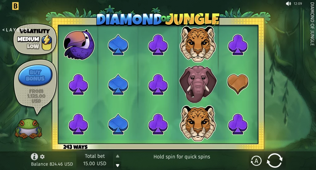 Diamond of the Jungle Gameplay Crazy Fox Casino
