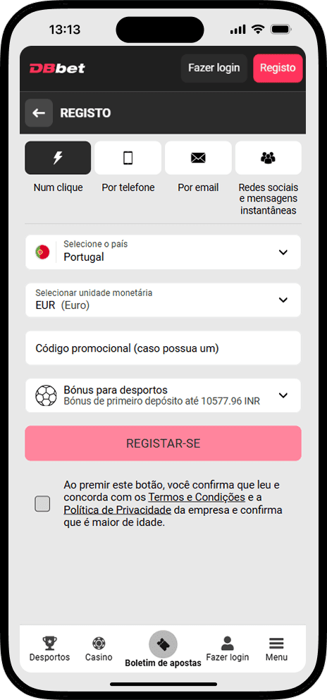 Dbbet Registo
